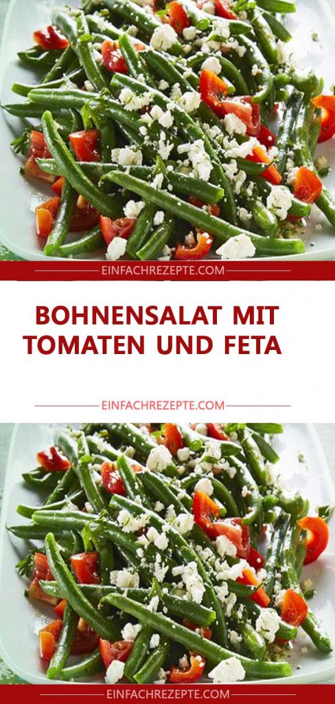 Bohnensalat mit Tomaten und Feta